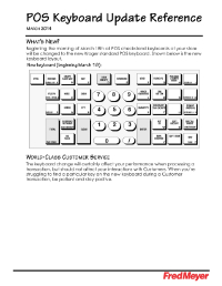 POS Keyboard Update Reference